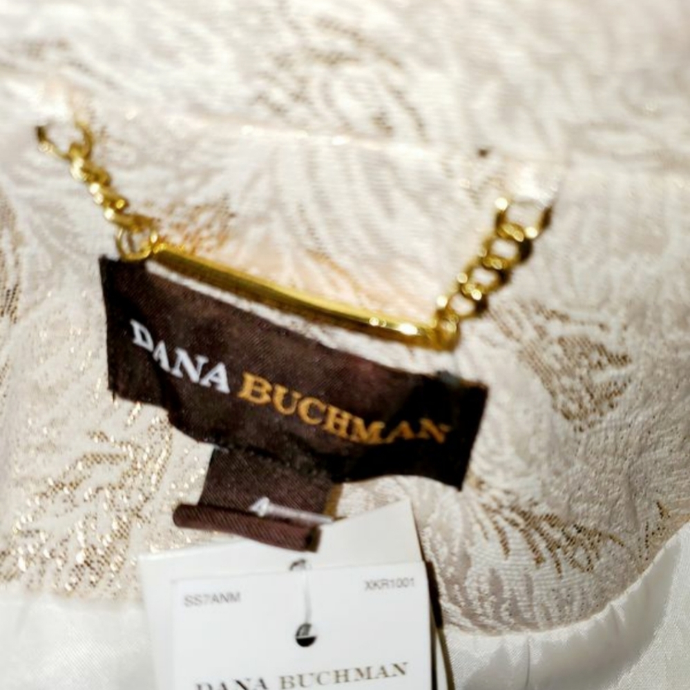 💛Gorgous Cream & Gold Paisley Print Blazer💛 - Picture 5 of 6